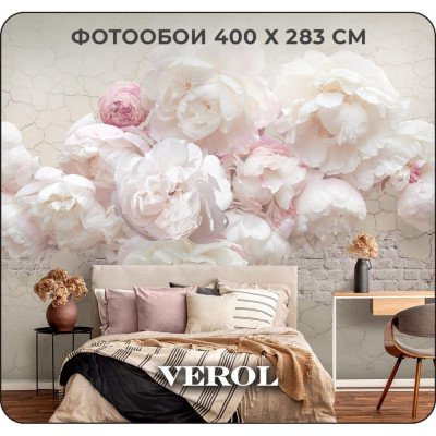 Флизелиновые фотообои на стену Verol пионы 76-ФФО_03298