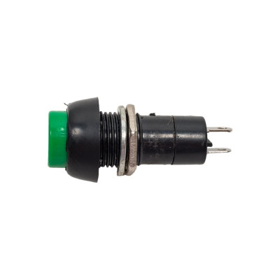 REXANT Выключатель-кнопка 250v 1 а (2с) off-(on) б/фикс зеленая (pbs-11в) 36-3042