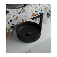 IDDIS Выпуск для умывальника без перелива Optima Home черный матовый OPHBM00i88