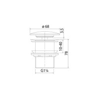 IDDIS Выпуск для умывальника без перелива Optima Home черный матовый OPHBM00i88