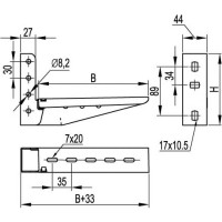 Консоль с опорой DKC ML осн. 100 BBL5010 BBL5010DIY