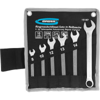 Набор комбинированных ключей GROSS 8-17 мм, CrV, холодный штамп, 6 шт. 15147