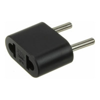 Плоский переходник, тип CEE 7/17 - тип А/F, 10А, макс. 250В, черный TDM ELECTRIC SQ1806-0088