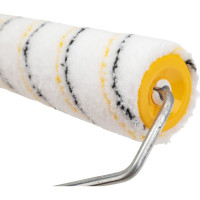 Малярный валик РемоКолор с рукояткой Микрофибра, ось 6мм, D40мм, красная рукоятка, 04-2-625