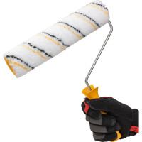 Малярный валик РемоКолор с рукояткой Микрофибра, ось 6мм, D40мм, красная рукоятка, 04-2-625