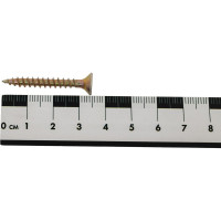 Универсальные шурупы ВИРТУОЗ 4,5х35 мм, потайная головка, желтый цинк 50 шт 27153