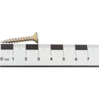 Универсальные шурупы ВИРТУОЗ 5,0х 30 мм, потайная головка, желтый цинк 25 шт 01962