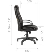 Компьютерное кресло CHAIRMAN 685 кожзам черный 00-01180276