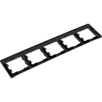 5-местная горизонтальная рамка Systeme Electric Glossa графит GSL001305