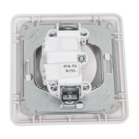 1-местная розетка Systeme Electric скрытой проводки W59 16А IP20 без заземления без защитных шторок в сборе белый RS16-153-18