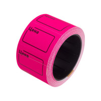 Самоклеящиеся ценники Calligrata набор из 7 роликов, в 1 ролике 200шт, 20х30мм розовые 595671