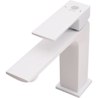 Смеситель для раковины ORANGE Lutz белый M04-021w