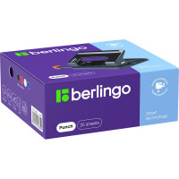 Энергосберегающий дырокол Berlingo Smart Technology 25 листов, фиксатор, линейка, черный DDm_25201