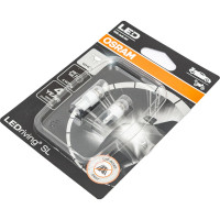 Автолампа OSRAM W5W, W2.1x9.5d, LED, 2 шт., 6000 К, 12 В 2825DWP-02B