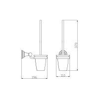 Щётка для унитаза RavSlezak с настенным держателем, фаянсовый стакан MKA0500