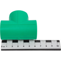 Прямой тройник Blue Ocean 25, полипропиленовый, зеленый PPRF/ET G -25