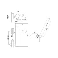 Смеситель для ванны Paffoni LIGHT короткий излив LIG023HGSP 00244514