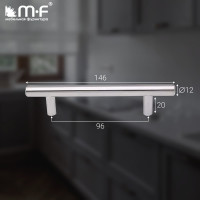 Ручка-рейлинг MF d=12 mm 96/146, хром 11139v
