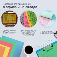 Цветная бумага BRAUBERG А4, 80г/м, 100 листов, интенсив, для офисной техники 112461