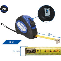 Измерительная рулетка Brilliant Tools бытовая, 3 м, 18 мм BT111903