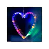 Бахрома Luazon DECOR Сердце, IP20, Ш2.4 м, В0.9 м, Н.С. LED-186-220V, 8 режимов, мульти 4356976