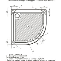 Душевой поддон Aquanet GL180 00265571