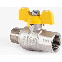 Шаровой кран для газа PROFACTOR PF GAS ручка бабочка, в/н 3/4 дюйма PF GBV 337