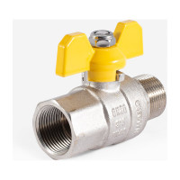 Шаровой кран для газа PROFACTOR PF GAS ручка бабочка, в/н 3/4 дюйма PF GBV 337