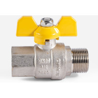 Шаровой кран для газа PROFACTOR PF GAS ручка бабочка, в/н 3/4 дюйма PF GBV 337