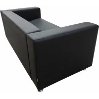Диван Мягкий офис Аполло трехместный черный АП301ЧН