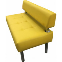 Секция дивана Мягкий офис Сатурн двухместная желтая СТР601ЖЛТ