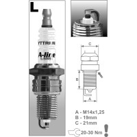 Свеча зажигания A-Line 09 LR17YCY 0033 (ключ 21 мм; зазор 0.75) для ГАЗ двиг. 406 инжектор BRISK ALine09
