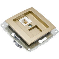 Механизм телефонной розетки Mono Electric Rj45, Cat3, L/D, титан 500-002225-124