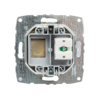 Механизм телефонной розетки Mono Electric Rj45, Cat3, L/D, титан 500-002225-124