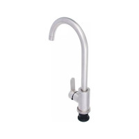 Смеситель для кухни СоюзКран поворотный излив 35 см., керамический картридж 35 мм., нержавеющая сталь SS01-R133 567-092