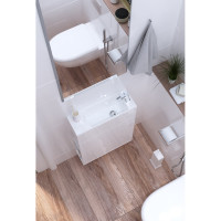 Тумба с раковиной 1Marka Stretto 50П 1д. Белый глянец У94716