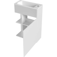 Тумба с раковиной 1Marka Stretto 50П 1д. Белый глянец У94716