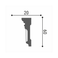 Потолочный плинтус Де-Багет Декор ДП 12/60 00-00001073