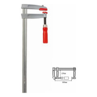 Столярная F-образная струбцина IZELTAS 600 мм 7300306012