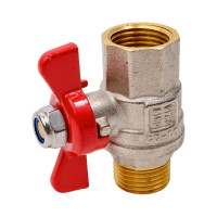 Шаровой кран MVI бабочка ДУ15, 1/2" ВН/НАР BV.514.04