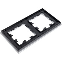 2-местная рамка Systeme Electric AtlasDesign NATURE металл серебро ATN312102