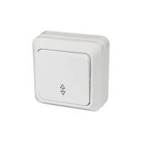 1клавишный проходной выключатель TANGO белый открытой проводки 10А, 250В, 1007256