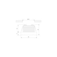 Встраиваемый светильник Elektrostandard 15268 LED 3W прозрачный a056018