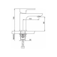 Смеситель для умывальника Gappo 25к белый хром G1048 540129