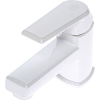 Полимерный смеситель для раковины, белый OneLife P02-021w