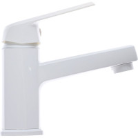 Полимерный смеситель для раковины, белый OneLife P02-021w