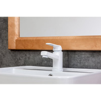 Полимерный смеситель для раковины, белый OneLife P02-021w