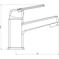 Полимерный смеситель для раковины, белый OneLife P02-021w