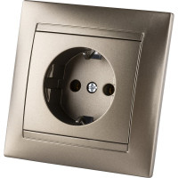 Розетка TDM ELECTRIC 2П+З 16А 250В бронза Лама SQ1815-0723