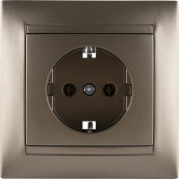 Розетка TDM ELECTRIC 2П+З 16А 250В бронза Лама SQ1815-0723